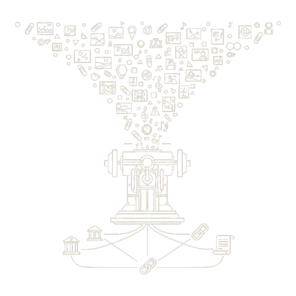 AI knowledge structuring interface in dark mode